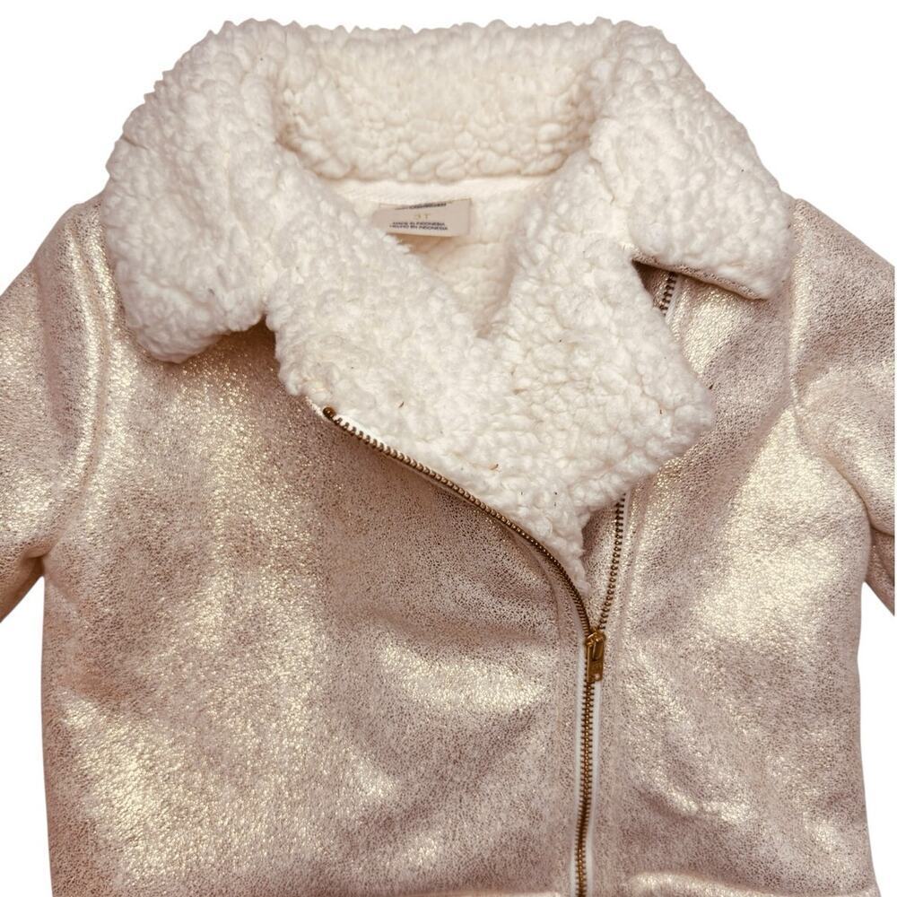 OshKosh Genuine Kids Toddler Coat Rose Gold Sherpa Lined 3T Boujie Luxe - Picture 8 of 10